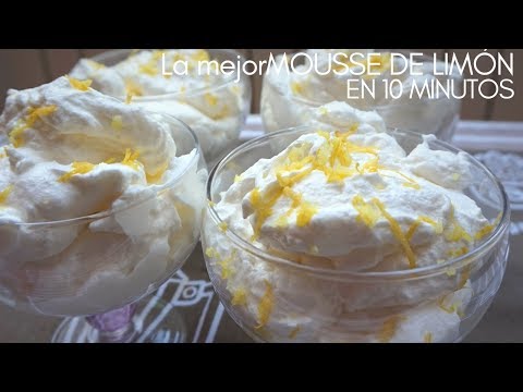 Mousse de limón, fácil  En 10 minutos