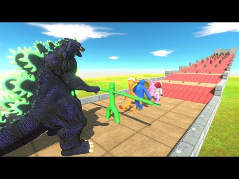 Carnivores Dinosaurs Challenge | Super Godzilla VS Rainbow Friends - Animal Revolt Battle Simulator