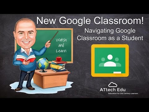 Part of a video titled Navigating Google Classroom as a Student - Dashboard - Stream