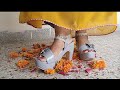 Flowers Crushing With My New High Heels Indian Feet Flower Crushing Video