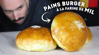 PAINS BURGER à la FARINE de MIL (Comment faire des Buns Maison)