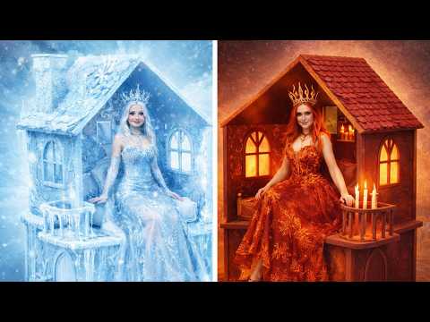FIRE VS SNOW PERSON IN REAL LIFE || Hot VS Cold Challenges by 123 GO!