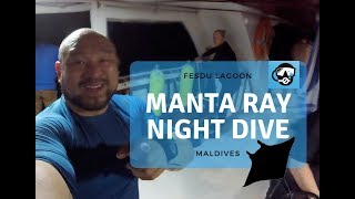 Night Diving with Manta Rays in the Maldives