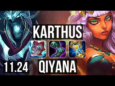 KARTHUS vs QIYANA (MID) | 2.4M mastery, Legendary, 12/4/10 | EUW Diamond | 11.24