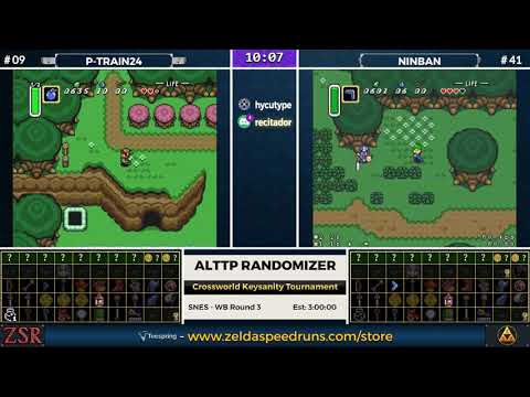 ALttPR Crossworld Keysanity Tournament: WB Round 3 - P-Train vs. Ninban