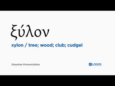 How to pronounce Xylon in Biblical Greek - (ξύλον / tree; wood; club; cudgel)
