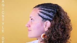 preview picture of video 'Miras fantastische Open Cornrows mit lockigem Thermofiberhaar Magic Style Heat (mit Stylingtipps)'