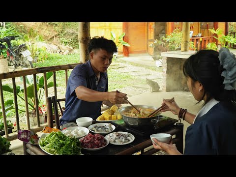 Pao and Ha End Their Tired Day with a Steaming Hot Pot of Mixed Vegetables