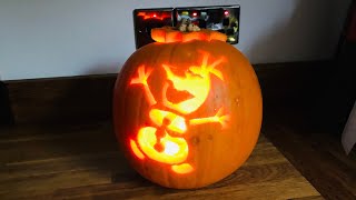 How to carve Olaf pumpkin | carving Olaf from Frozen —happy Halloween