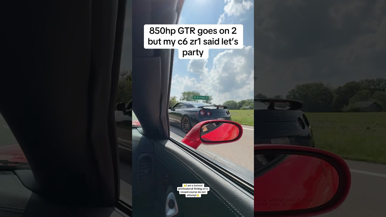 C6 zr1 vs 850hp gtr r35  #zr1 #corvette #racing #nissan #hellcat #mustang #gtr #camaro #c6 #c6zr1