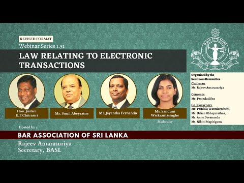 BASL Webinar 1.51 - Law Relating to Electronic Transactions