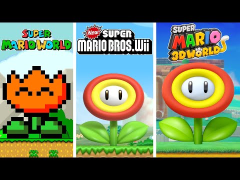 Super Mario Fire Flower - Old vs New  (1990 - 2023)