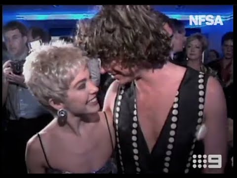 INXS Michael Hutchence and Kylie Minogue at the Premiere of the Delinquents (1989)