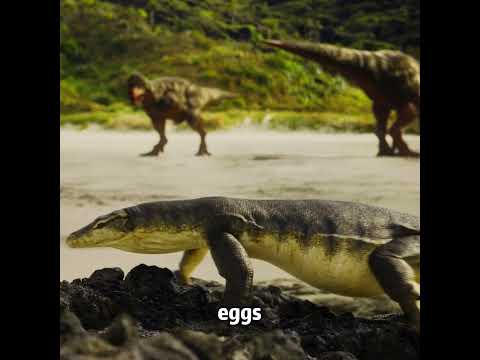 Tiny lizard evolved into terrifying ocean predator #dinosaur #nature #foryou #animals #fyp