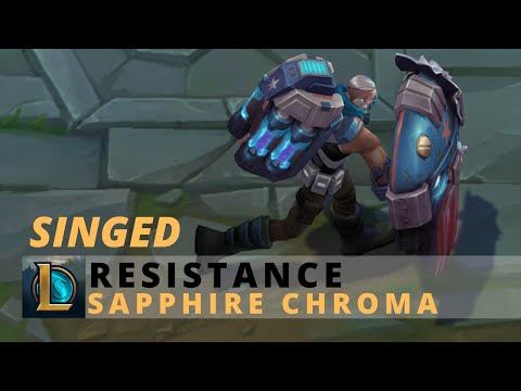 Resistance Singed Sapphire Chroma - League Of Legends