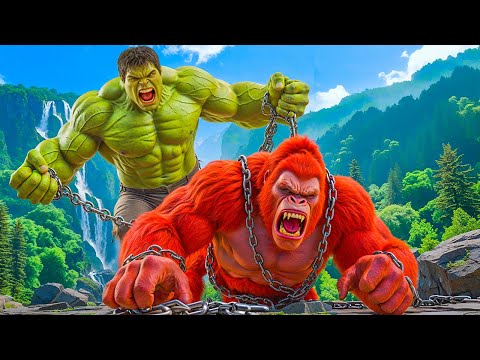 RED KING KONG VS HULK EPIC BATTLE! : The confrontation begins on a military cargo plane !