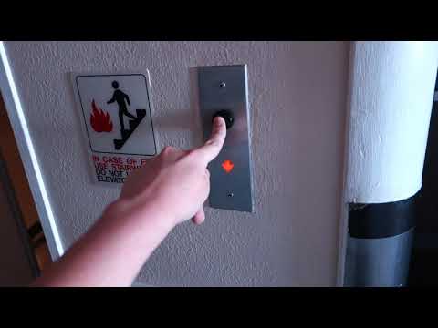 VINTAGE 60s Otis Black Button Traction Elevator at Riptide Beach Club Bldg. D in Myrtle Beach, SC