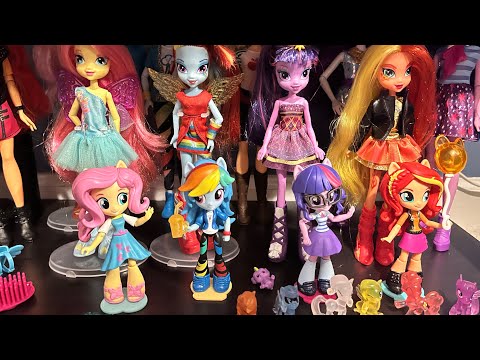 RETRO REVIEW: my little pony equestria girls minis Sunset, Twilight, Rainbow Dash, and Fluttershy