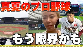 【もう限界かも】真夏のプロ野球灼熱屋外試合に辰己夫婦が物申す