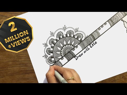 Flute Mandala art for beginners | Flute Mandala Art | Step by step