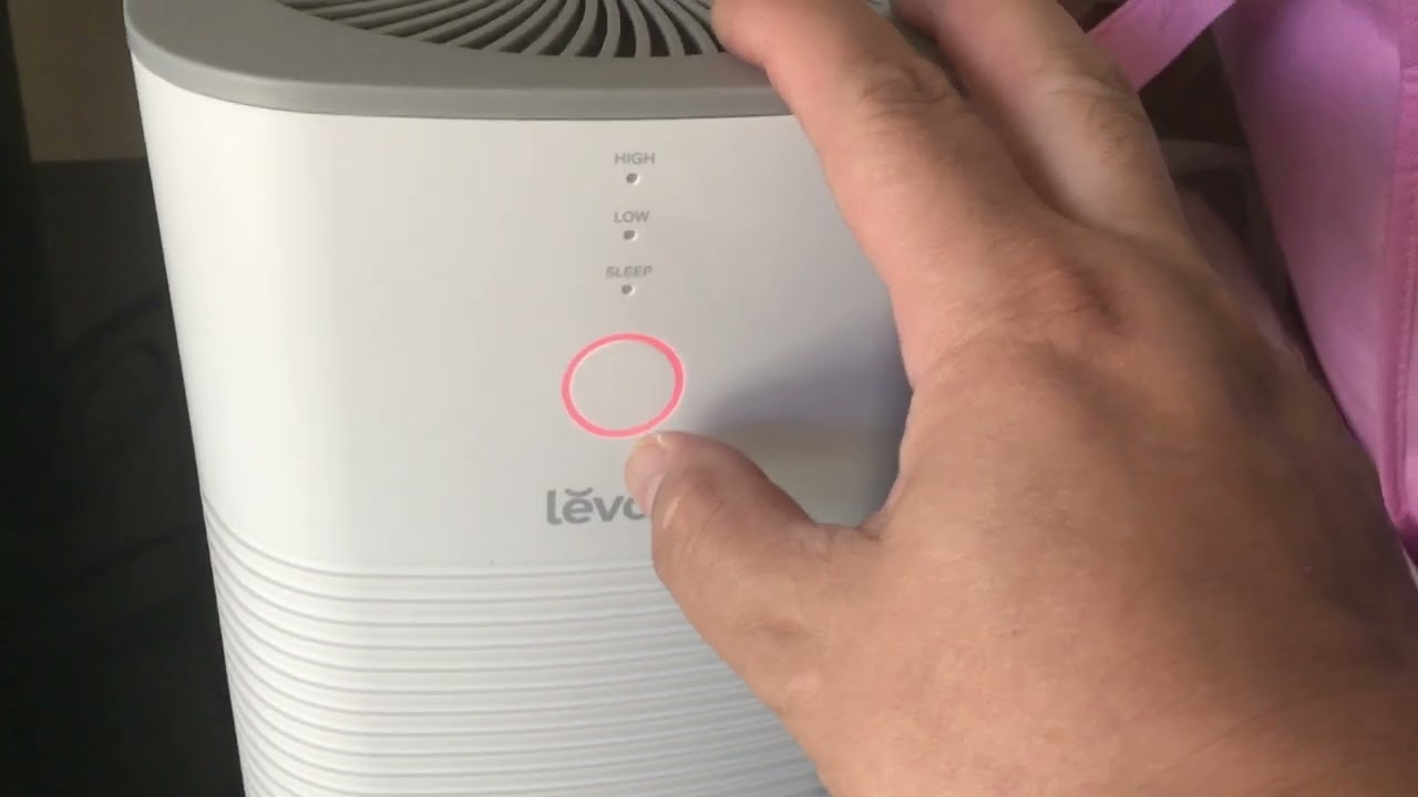 Watch video Resetting Red Light on Levoitte Air Purifier LV-H128. Move to off, then press and hold button 3 sec Now Resetting Red Light on Levoitte Air Purifier LV-H128. Move to off, then press and hold button 3 sec