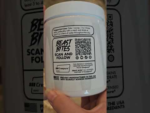 Beast Bites Creatine Monohydrate Powder #Creatine #BeastBites #FitnessSupplements #StrengthTraining