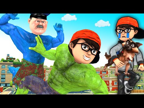 Poor Nick Misunderstood Become Hero protect smart dog vs Giant Police - Scary Teacher 3D Story