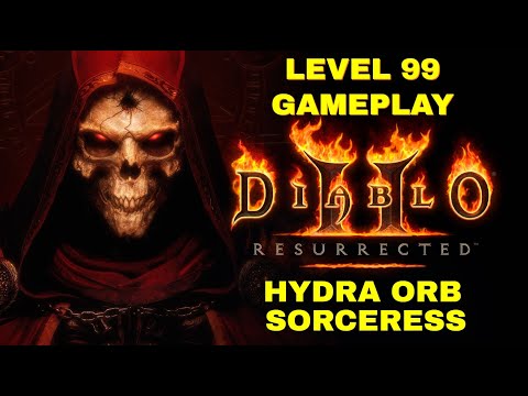 Diablo 2 Resurrected - Level 99 - Hydra Orb Sorceress - Andariel Player 8 Hell Difficulty