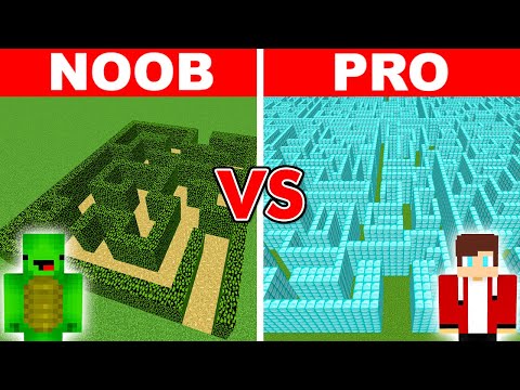 NOOB vs PRO: GIANT MAZE BUILD CHALLENGE