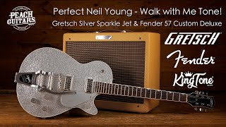 Perfect Neil Young - Walk with Me Tone! Gretsch Silver Sparkle Jet &amp; Fender 57 Custom Deluxe