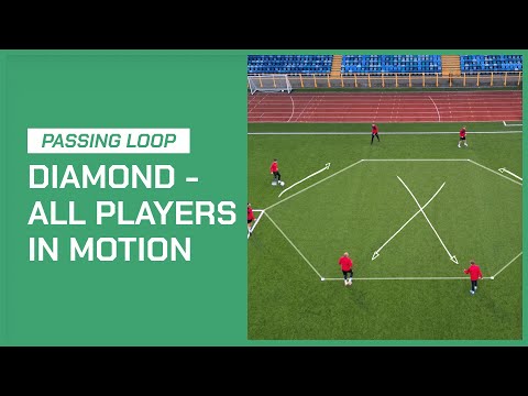 Passschleife im Diamanten - Alle Spieler in Bewegung | Fußballübungen