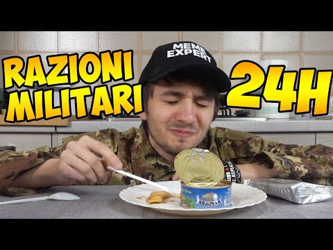 Mangio SOLO RAZIONI DI SOPRAVVIVENZA PER 24H | Razioni Militari Italiane