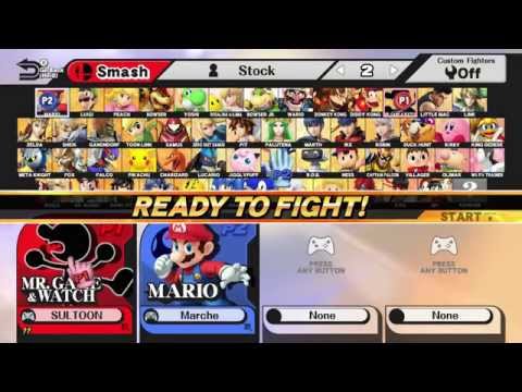 Game Evo 3rd Qualifier SSB4: Sultoon (G&W) vs Marche (Mario, Pikachu) - LR6