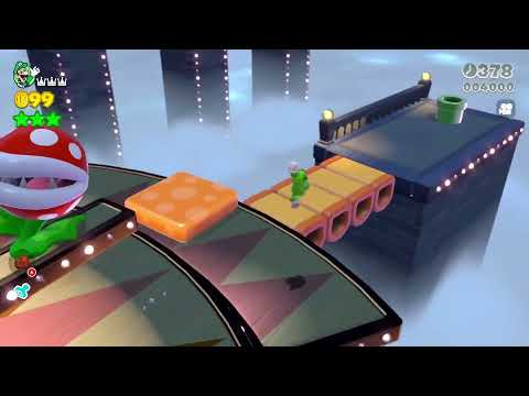 Super Mario 3D World (Switch) 5-2 100% Speedrun - Time: 65 (Former WR)