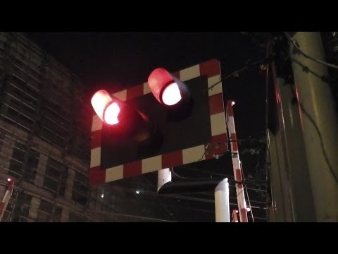 Level Crossing at Lansdowne Road at night
