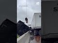 Driver Rescued From Semi Truck Dangling Off Bridge