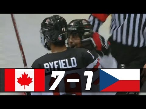 2019 U18 Hlinka Gretzky Cup | Canada VS Czech Republic | Highlights 7-1
