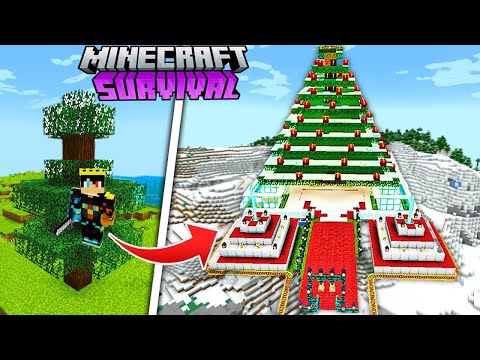 EPIC! I built insane Christmas tree in Minecraft!