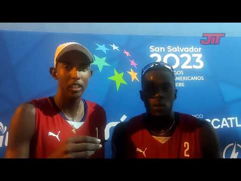 Declaraciones de Noslen Díaz y Jorge Luis Alayo, atletas de voleibol de playa