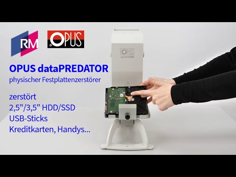 OPUS dataPREDATOR - Festplattenvernichter, Datenträger zerstören