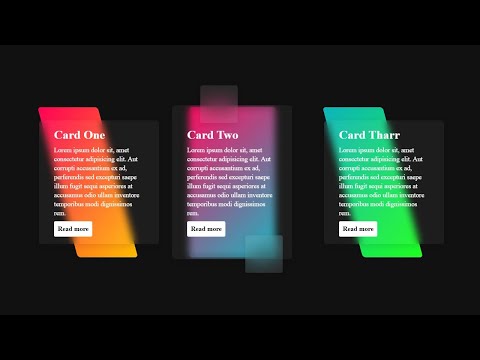 CSS3 Glowing Gradient Glassmorphism Card Hover Effects | Glass morphism | online Tutorials
