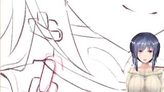 バ美肉したので雑談お絵描き作業180722