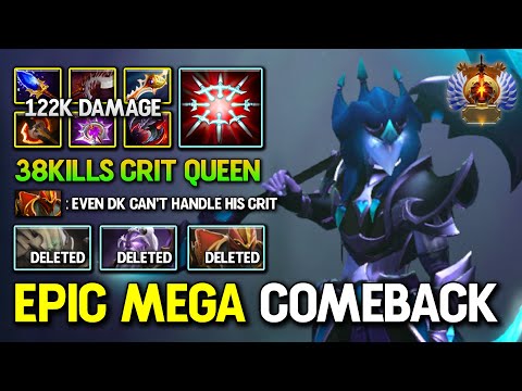 WTF 122K DMG MEGA COMEBACK Phantom Assassin 38Kills Brutal 1Shot Critical Instant Kill 7.36c DotA 2