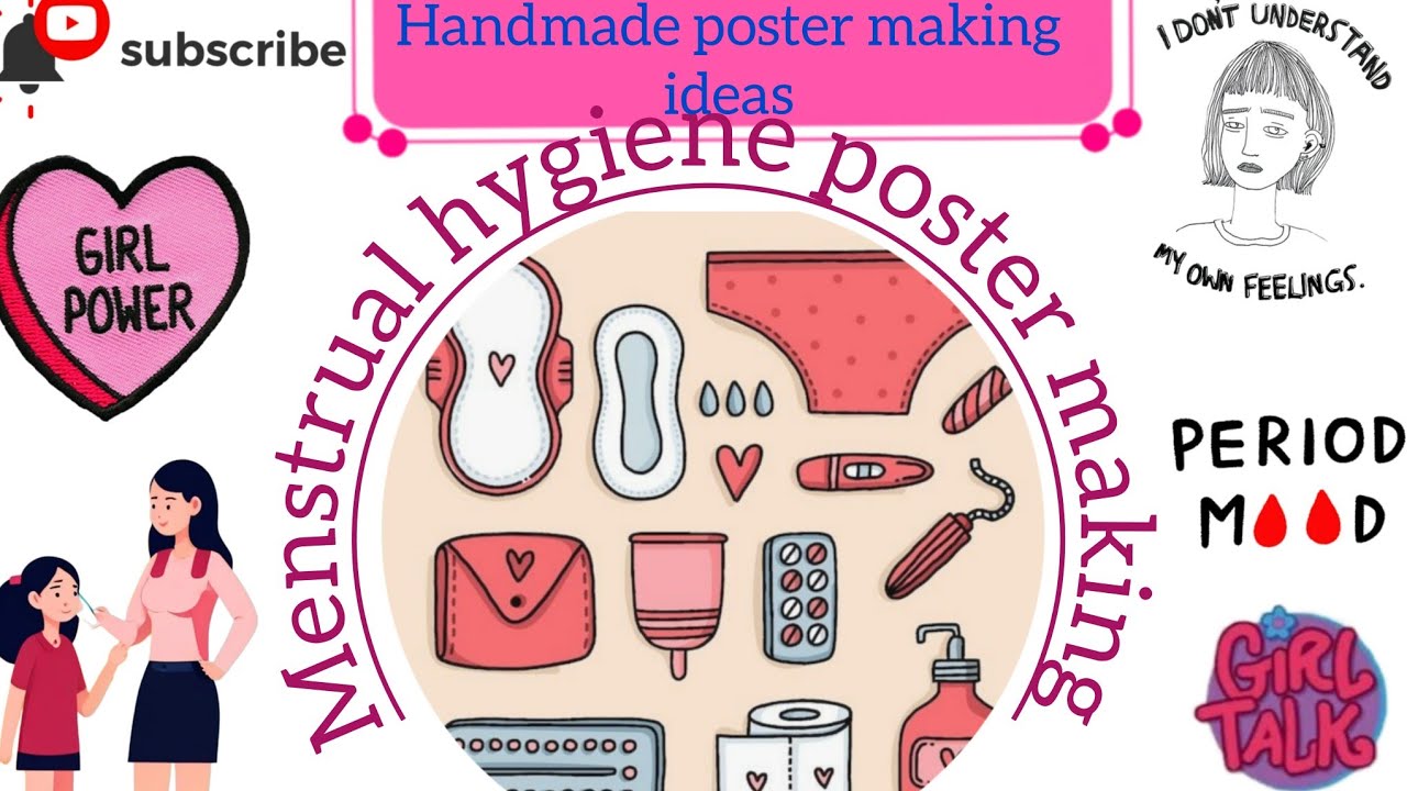 menstrual hygiene poster making ideas || menstrual hygiene drawing for Compitition|| #menstruation