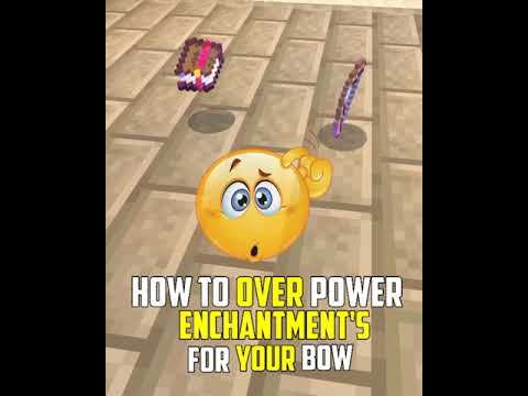 How To Over Power Enchantment's For Your Bow...(Minecraft)...#short