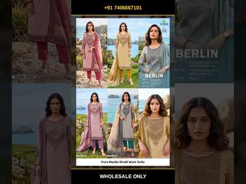 Pure Muslin Khatli Work Suits – product video thumbnail