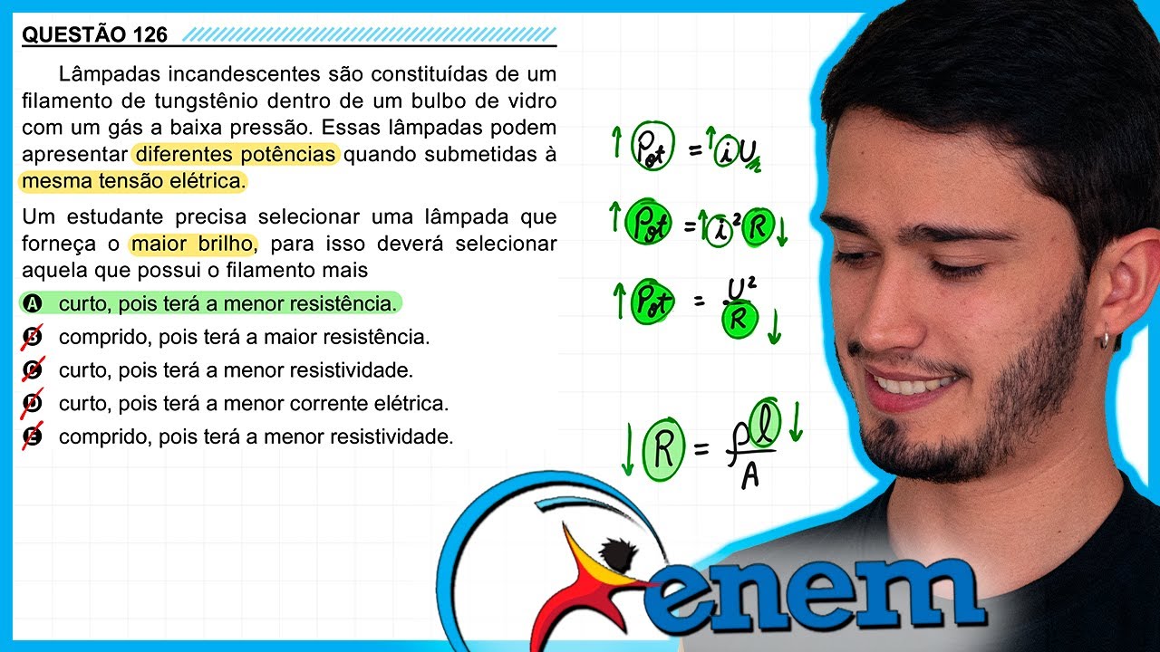 ENEM 2023 PPL - Lâmpadas incandescentes são constituídas de um filamento de tungstênio dentro de um