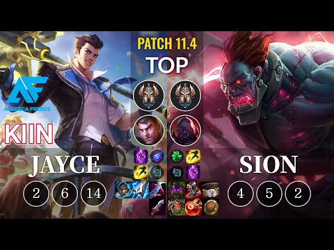 AF Kiin Jayce vs Sion Top - KR Patch 11.4