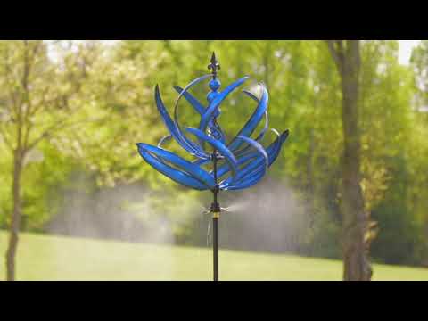 90"H Misting Wind Spinner, Blue Wave (47M3773)