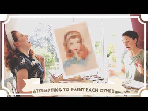 お互いに絵を描き合う試み // ジェシーとクラウド // AD [CC] (Attempting to paint each other // Jessie and Claud // AD [CC])